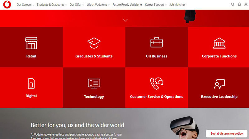 Steps to apply for a job offer at Vodafone (1)
